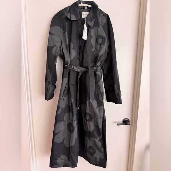 Marimekko NWT Rosi Juhlaunikko Trench Coat Large - Picture 3 of 11